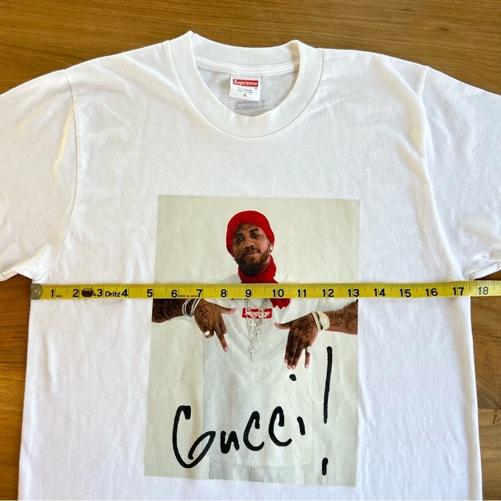 RARE Limited Supreme x Gucci Mane Photo
Tee Shirt White Size Small - Picture 9 of 10